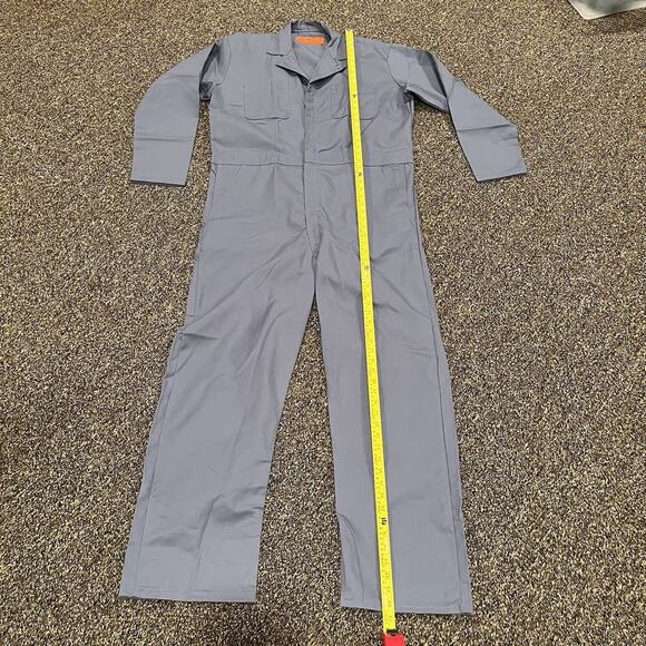 Red Kap Coveralls Jumpsuit Blue Mechanic Utility Work Long sleeve 46-LN - Picture 1 of 12